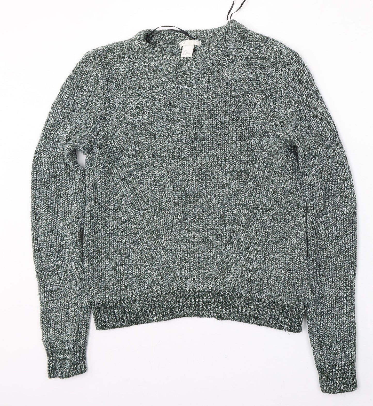 Womens UK Size M H&M Green Pullover Jumper