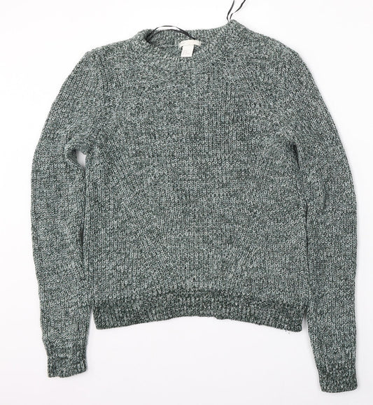 Womens UK Size M H&M Green Pullover Jumper