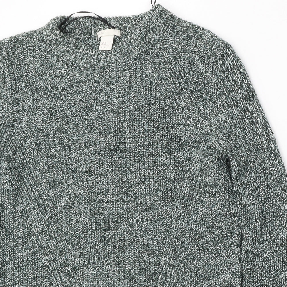 Womens UK Size M H&M Green Pullover Jumper