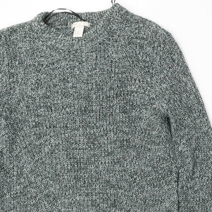 Womens UK Size M H&M Green Pullover Jumper