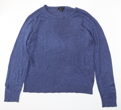 Cedar Wood State Mens Blue Round Neck  Acrylic Pullover Jumper Size XL