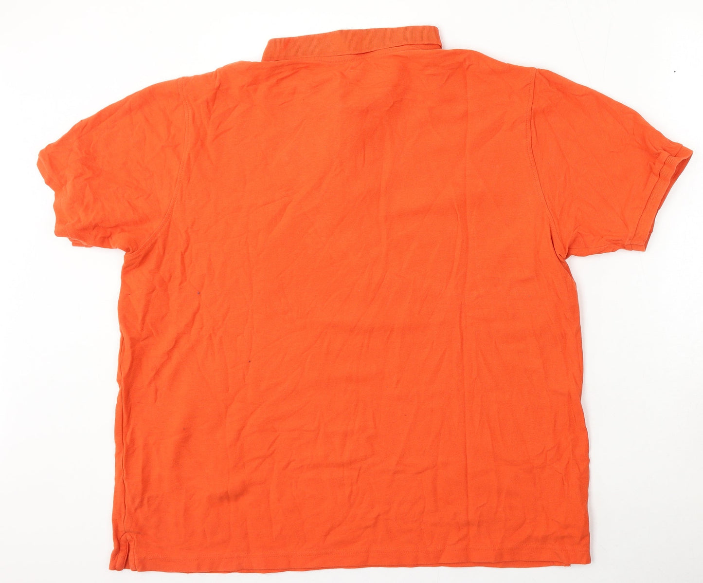 Dunnes Mens Orange  Cotton  Polo Size 2XL Collared