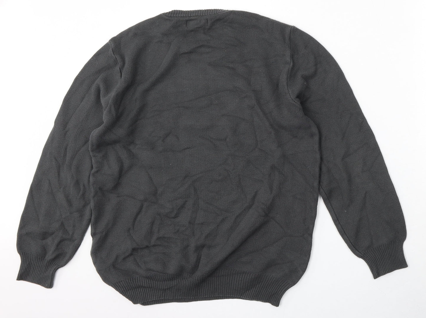 Tom Penn Mens Grey Round Neck  Polyester Pullover Jumper Size XL   - Slim fit