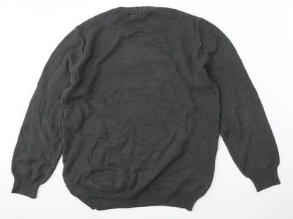 Tom Penn Mens Grey Round Neck  Polyester Pullover Jumper Size XL   - Slim fit