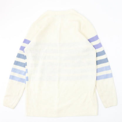 Womens UK Size 8 Studio Ivory Pullover Jumper