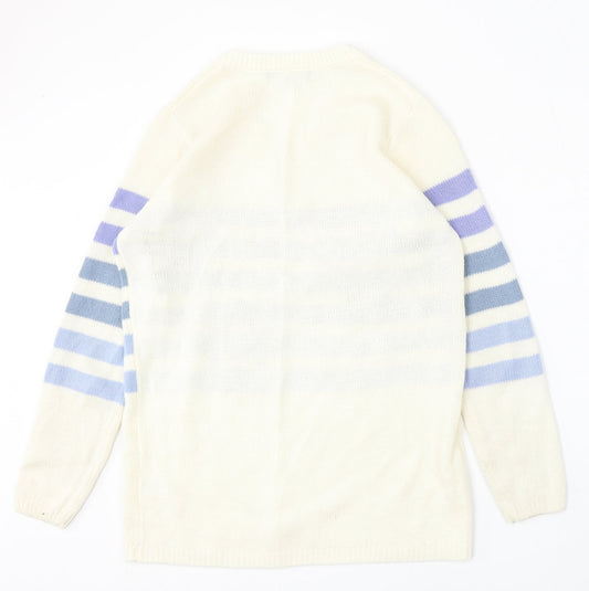 Womens UK Size 8 Studio Ivory Pullover Jumper