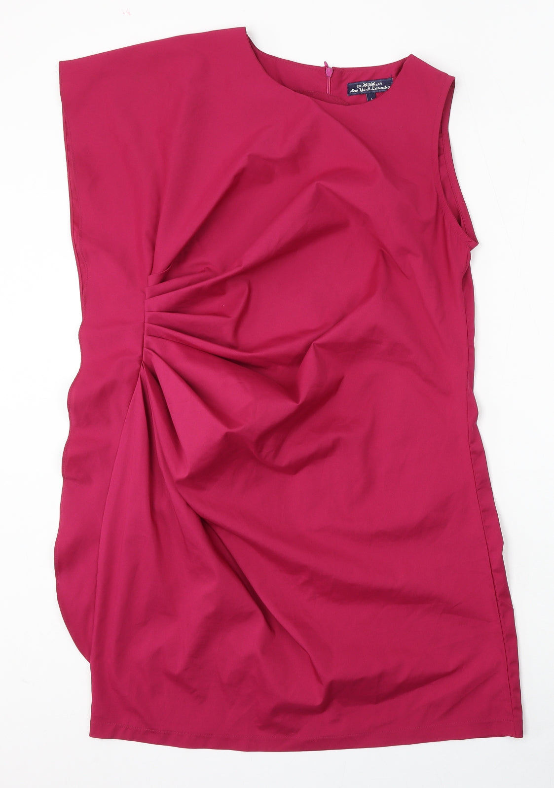 New York Laundry Womens Pink  Cotton Shift  Size L  Round Neck