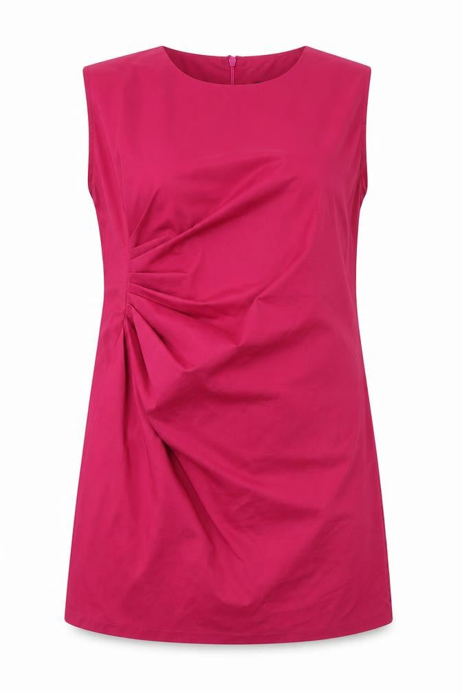 New York Laundry Womens Pink  Cotton Shift  Size L  Round Neck