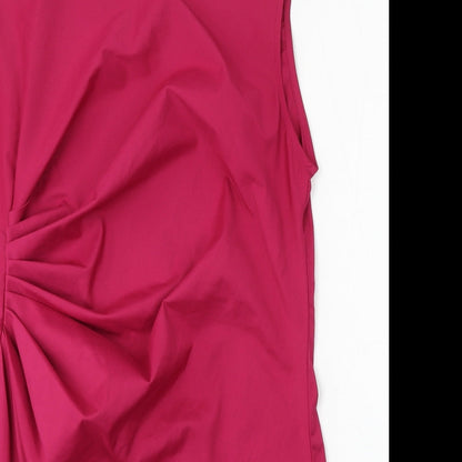 New York Laundry Womens Pink  Cotton Shift  Size L  Round Neck