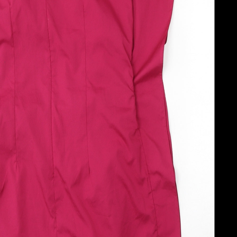 New York Laundry Womens Pink  Cotton Shift  Size L  Round Neck