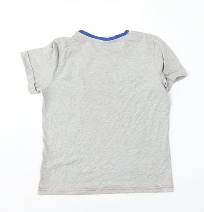 George Boys Grey  Cotton Basic T-Shirt Size 11-12 Years Round Neck  - Lego Superheroes