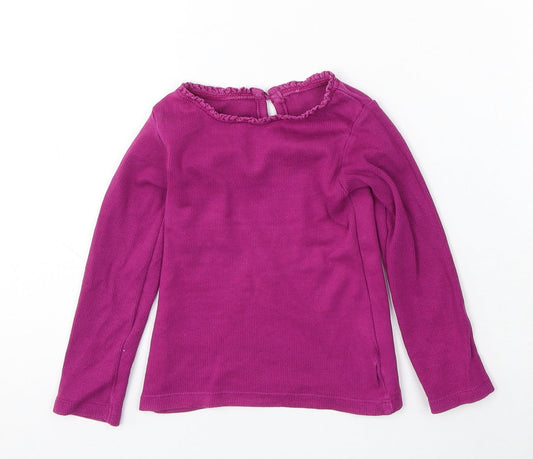 Dunnes Stores Girls Purple  Cotton Pullover Jumper Size 18-24 Months