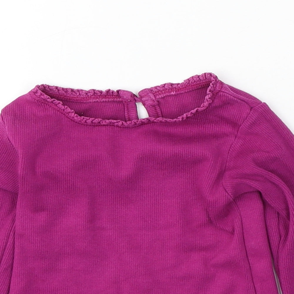 Dunnes Stores Girls Purple  Cotton Pullover Jumper Size 18-24 Months