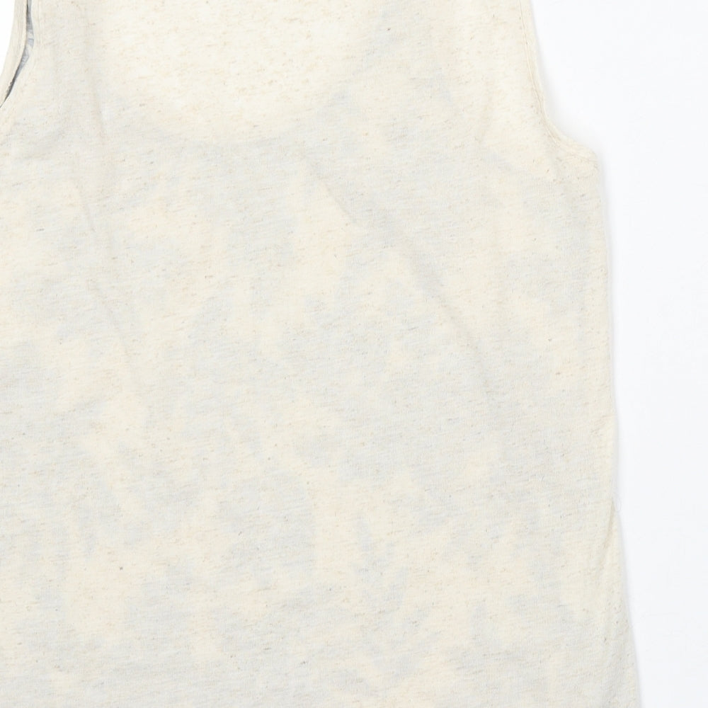 Womens UK Size 12 M&Co Beige Basic Tank