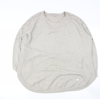 Womens UK Size M Preworn Beige Pullover Jumper