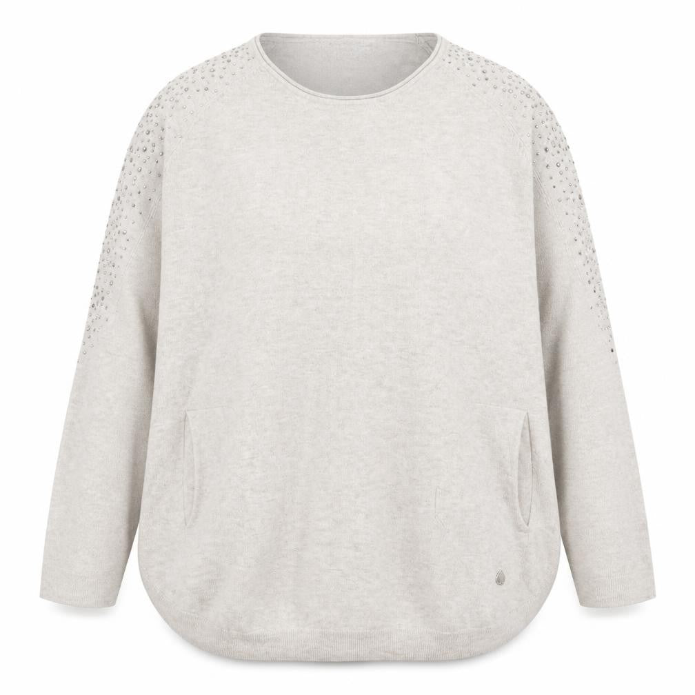 Womens UK Size M Preworn Beige Pullover Jumper
