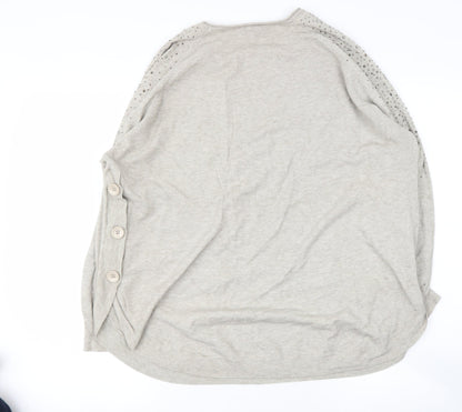 Womens UK Size M Preworn Beige Pullover Jumper