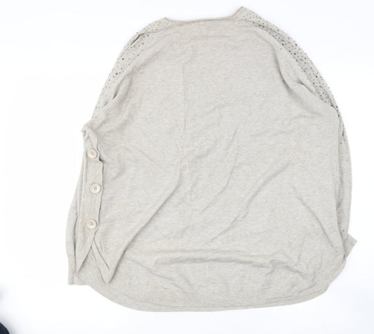 Womens UK Size M Preworn Beige Pullover Jumper