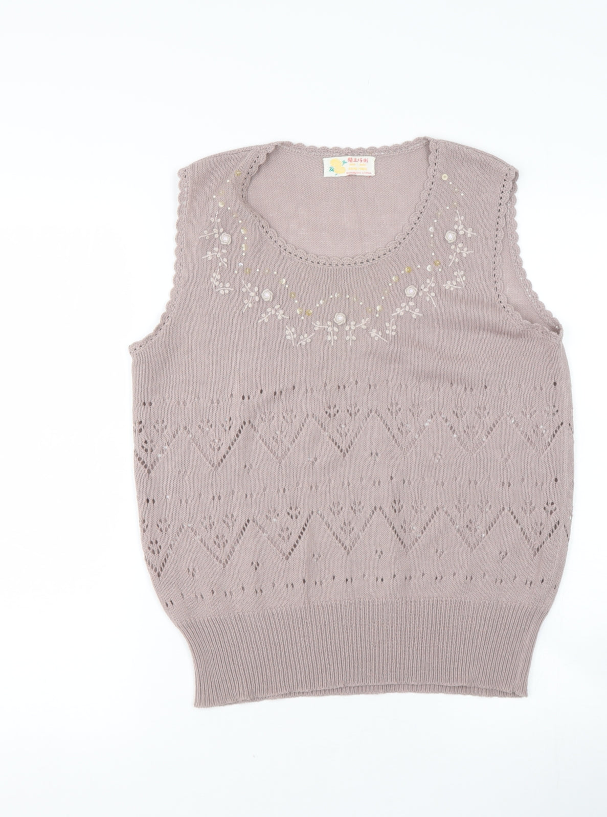Womens UK Size M Preworn Pink Pullover Jumper