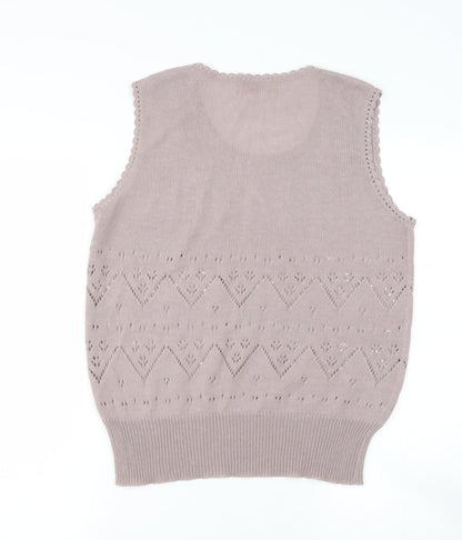 Womens UK Size M Preworn Pink Pullover Jumper