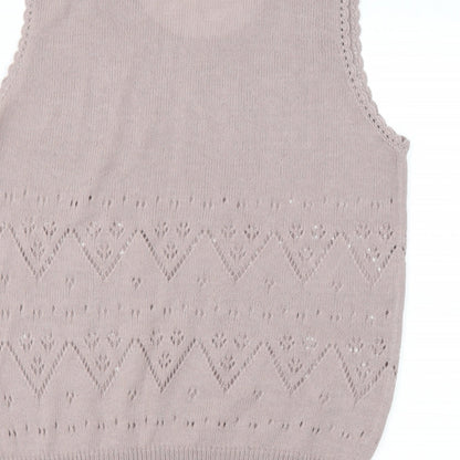 Womens UK Size M Preworn Pink Pullover Jumper