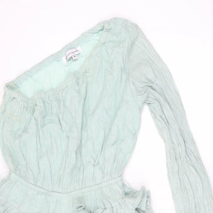 PINK DIMOND Womens Green  Polyester Fit & Flare  Size S  Off the Shoulder
