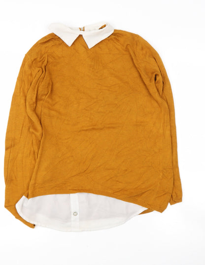 Womens UK Size 10 NEWLOOK Beige Basic Blouse