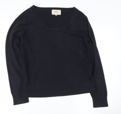 Papya Womens Black Round Neck  Polyester Pullover Jumper Size 8