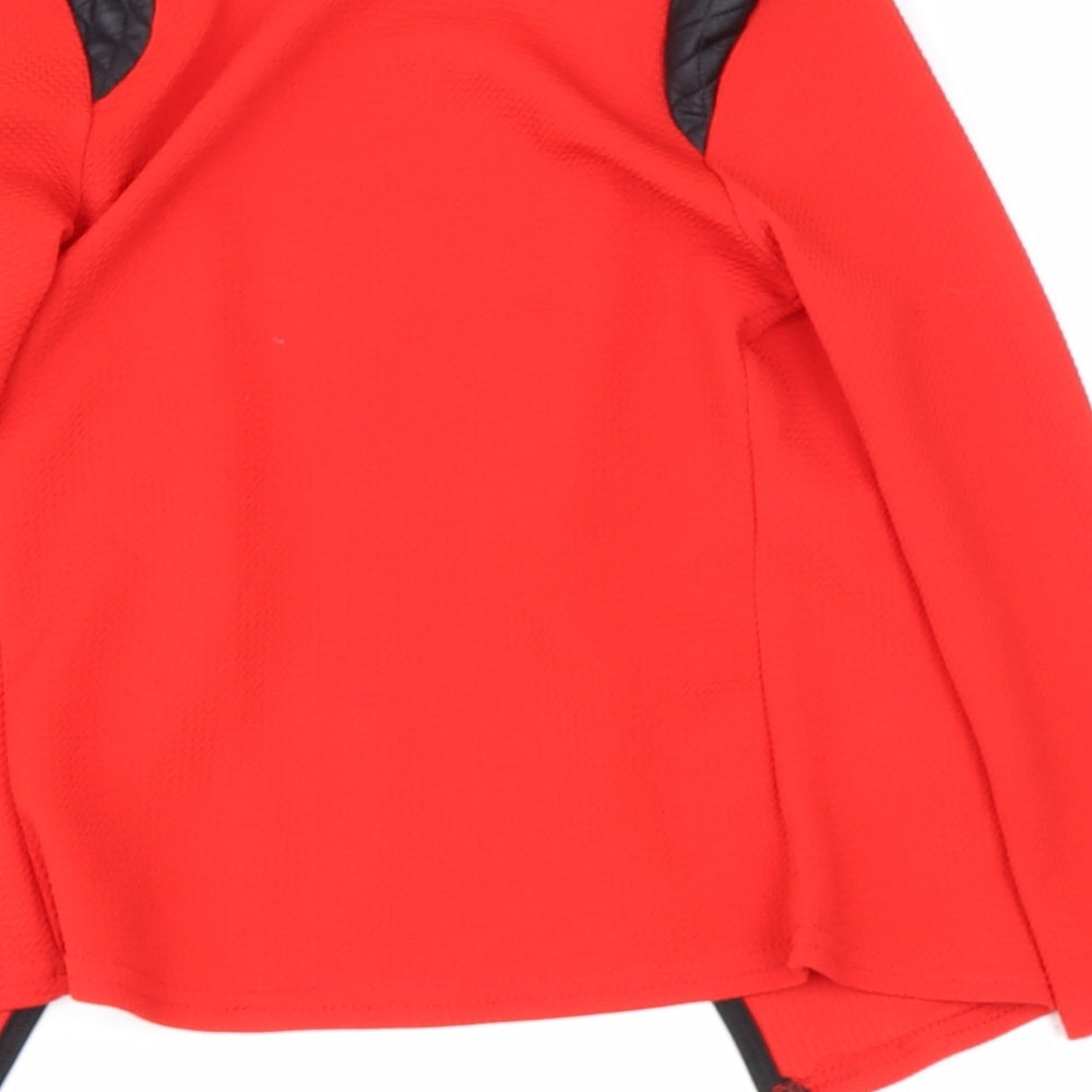LOTMART KIDS Girls Red V-Neck  Polyester Pullover Jumper Size 6 Years