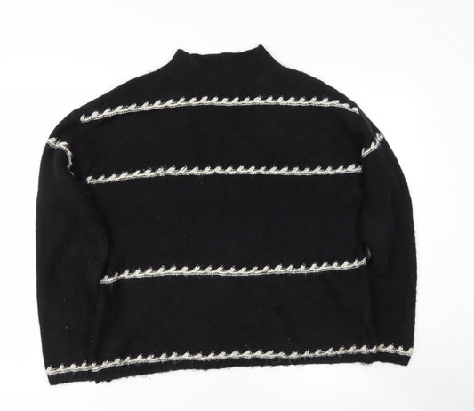 Womens UK Size M Preworn Black Pullover Jumper