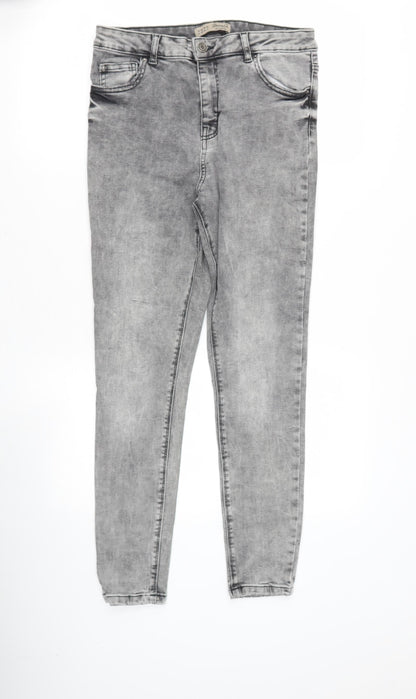 Womens UK Size 14 DENIM AND CO Regular Fit Skinny Grey Jeans