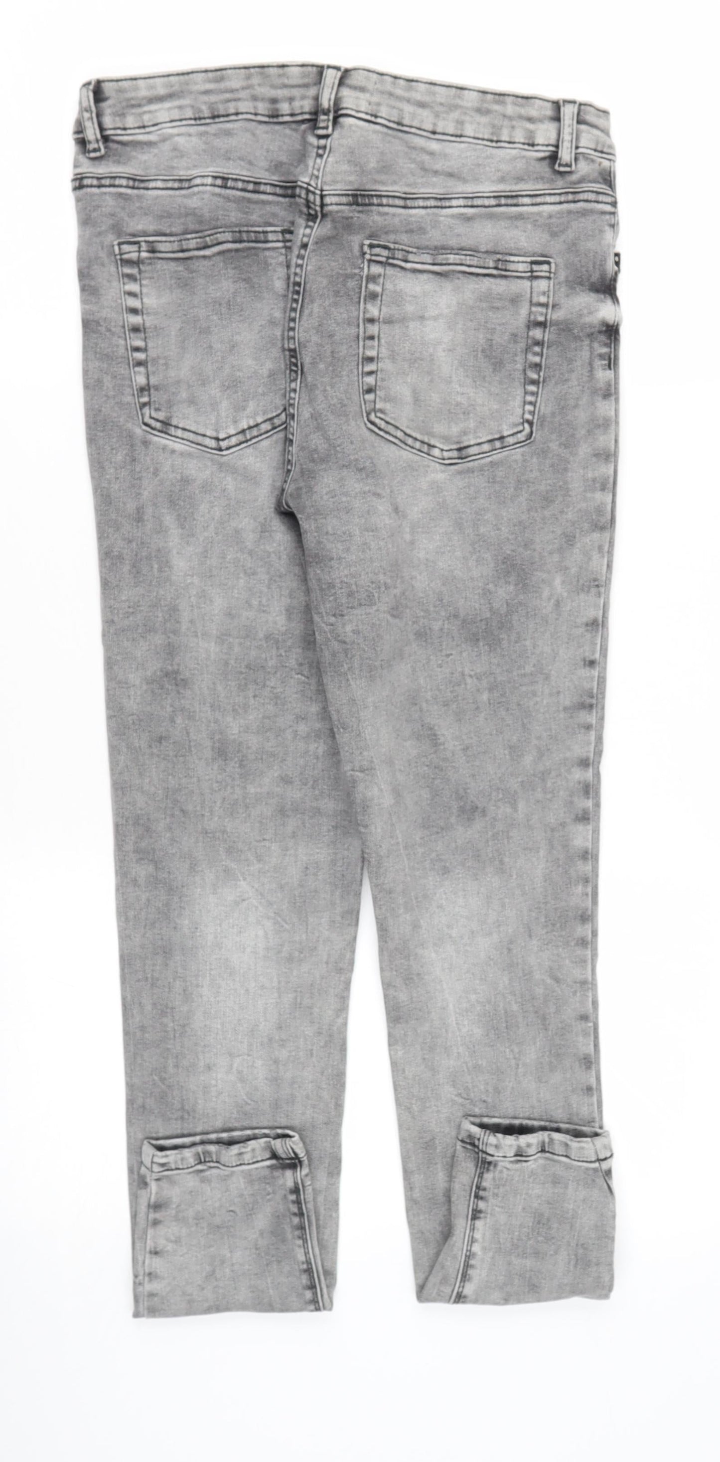 Womens UK Size 14 DENIM AND CO Regular Fit Skinny Grey Jeans