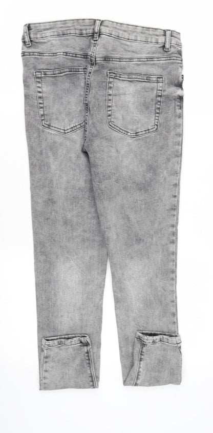 Womens UK Size 14 DENIM AND CO Regular Fit Skinny Grey Jeans
