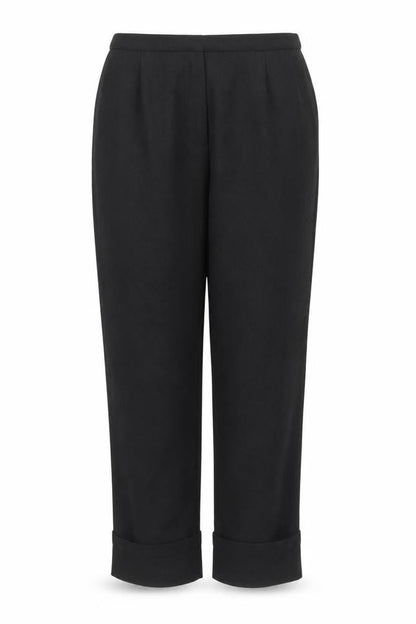 Womens UK Size 14 Preworn Regular Fit  Black Trousers