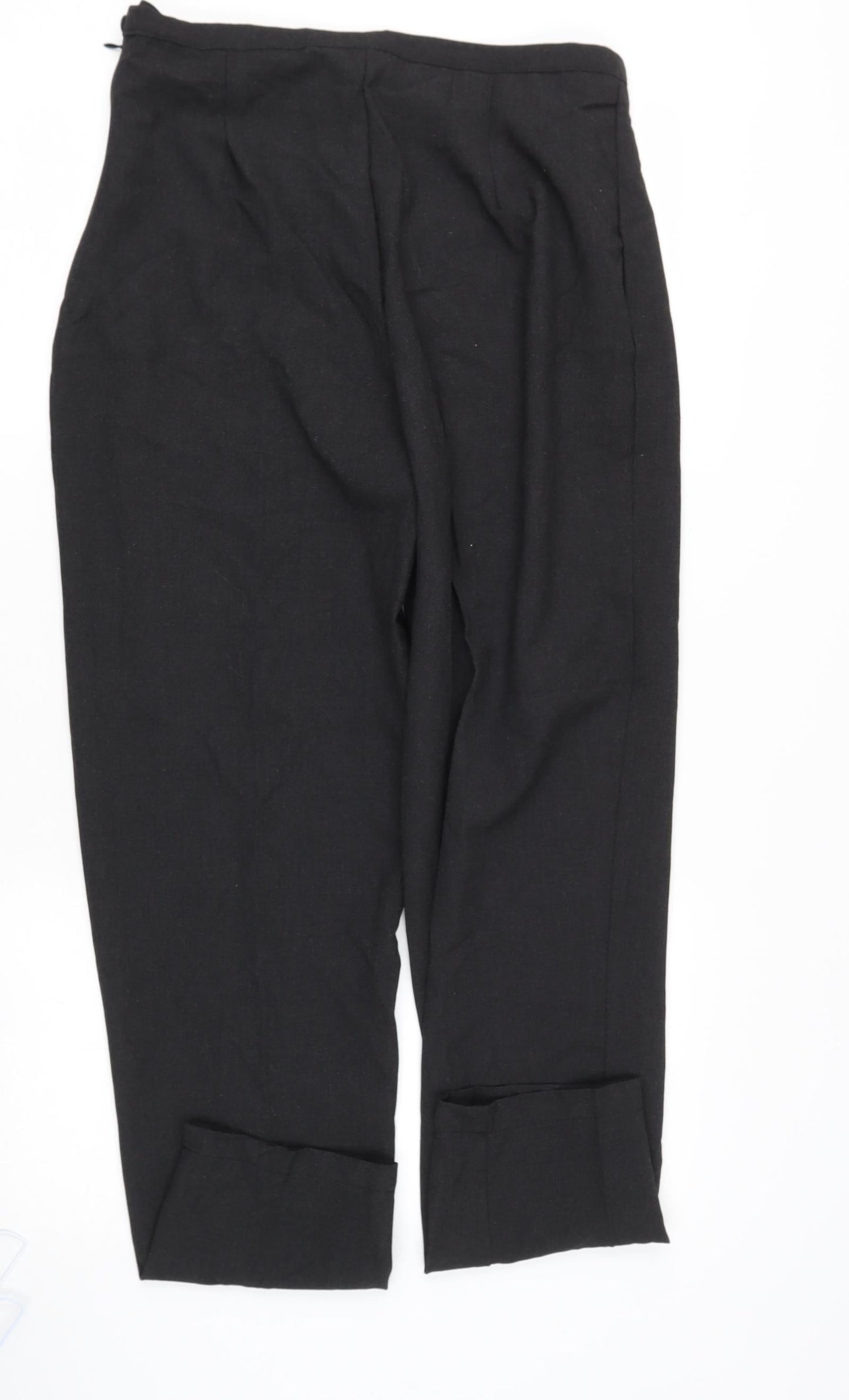 Womens UK Size 14 Preworn Regular Fit  Black Trousers