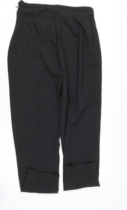 Womens UK Size 14 Preworn Regular Fit  Black Trousers