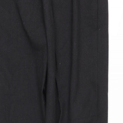 Womens UK Size 14 Preworn Regular Fit  Black Trousers
