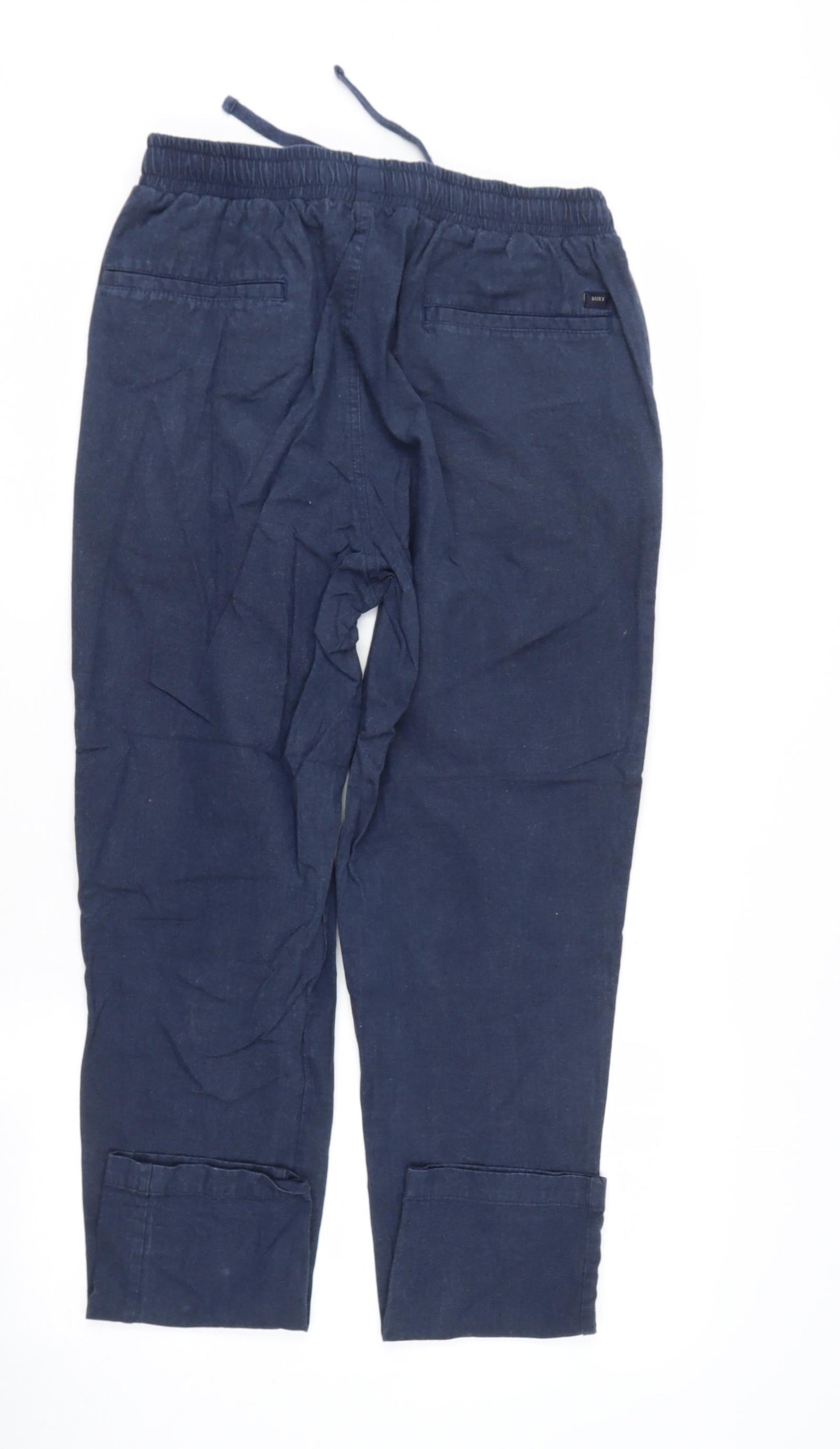 SUIT Womens Black  Cotton Trousers  Size M L28 in Regular