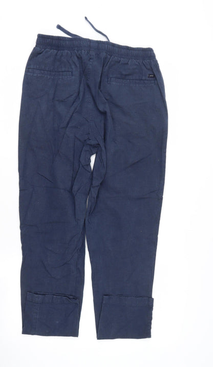 SUIT Womens Black  Cotton Trousers  Size M L28 in Regular