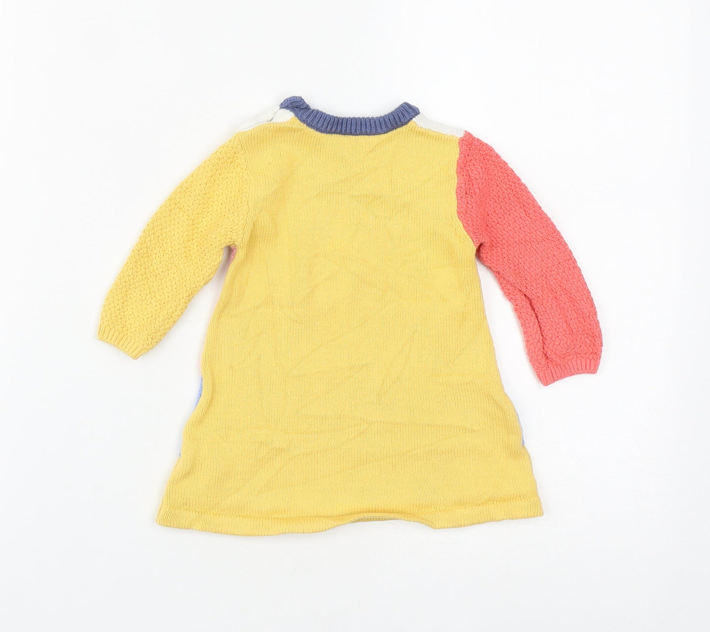Nutmeg Girls Multicoloured Striped Cotton A-Line  Size 3-6 Months  Round Neck Button
