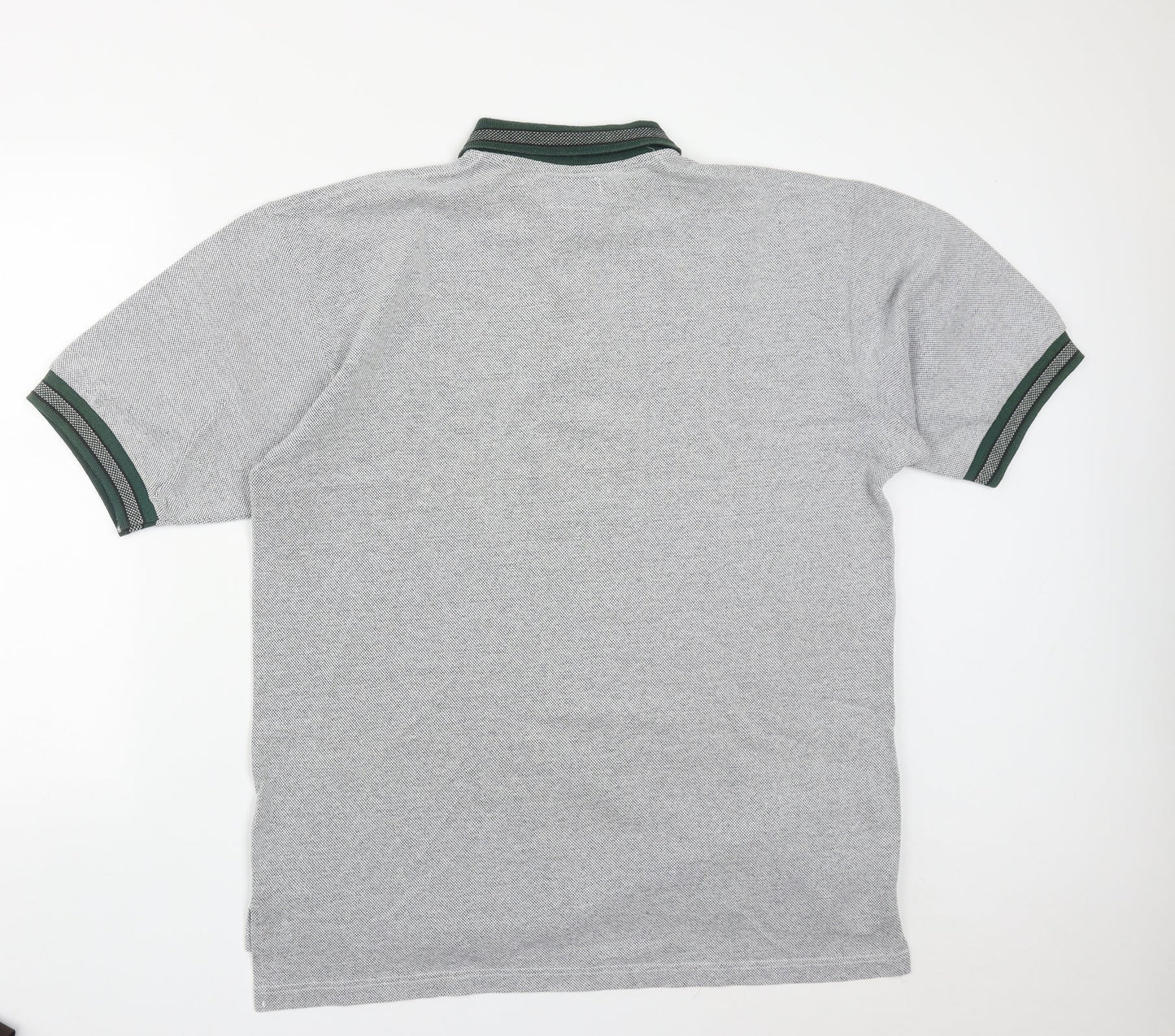 Hi Pro Sportwear Mens Grey  Cotton  Polo Size XL Collared Button