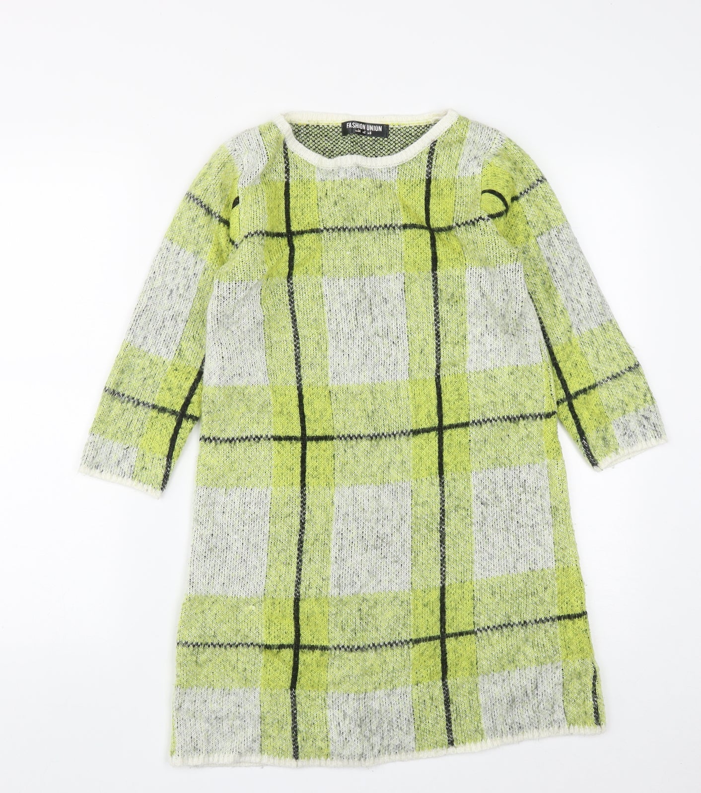 Womens UK Size 6 Fashion Union Green Tunic Jumper