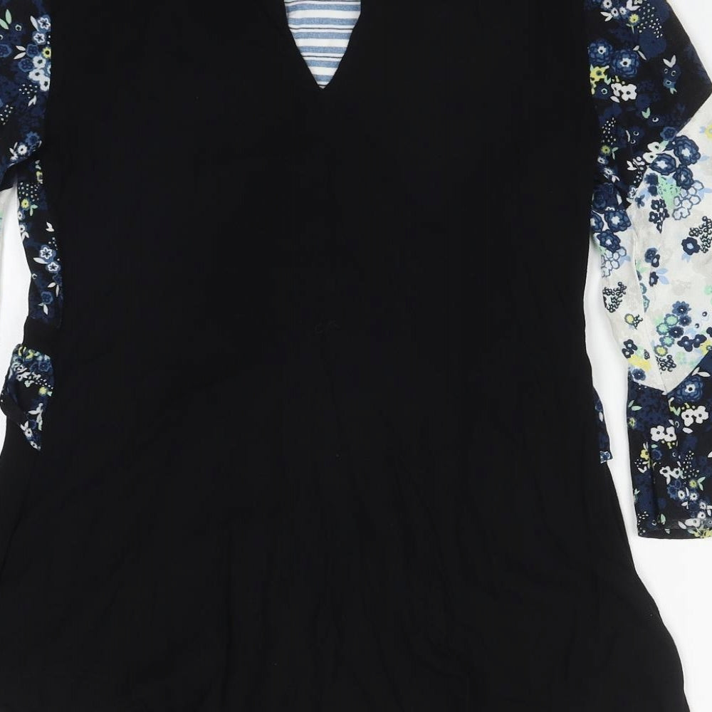Womens UK Size 8 NEXT Multicoloured Basic Blouse