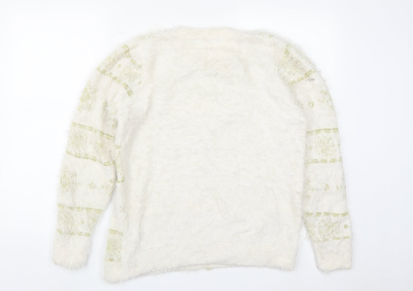Womens UK Size M EWM White Pullover Jumper