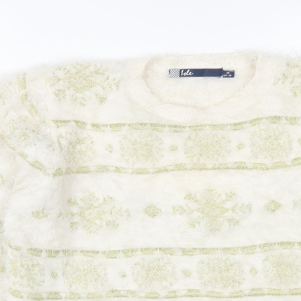 Womens UK Size M EWM White Pullover Jumper