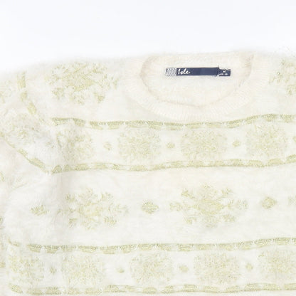 Womens UK Size M EWM White Pullover Jumper