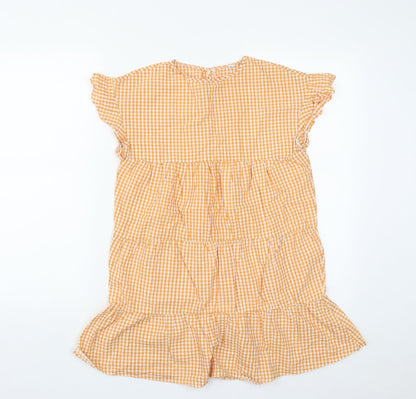 Womens UK Size S Preworn Orange Basic Blouse
