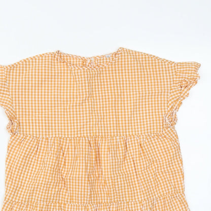 Womens UK Size S Preworn Orange Basic Blouse