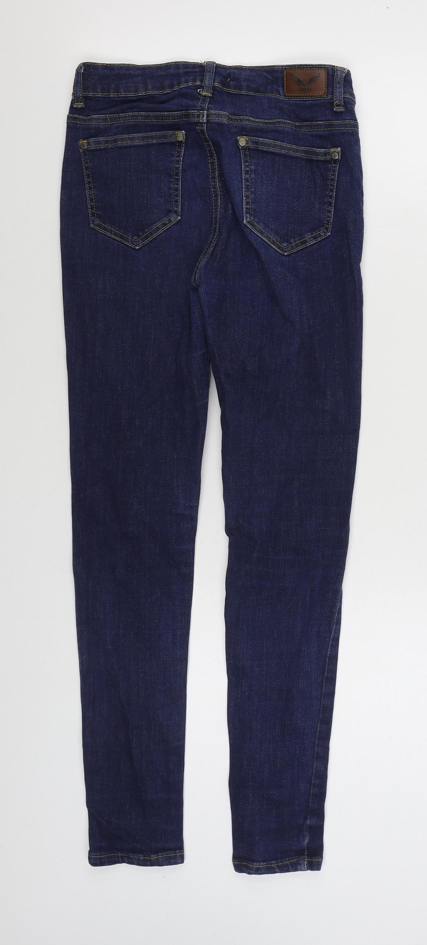 Dayie Womens Blue  Cotton Skinny Jeans Size S L28 in Regular Zip