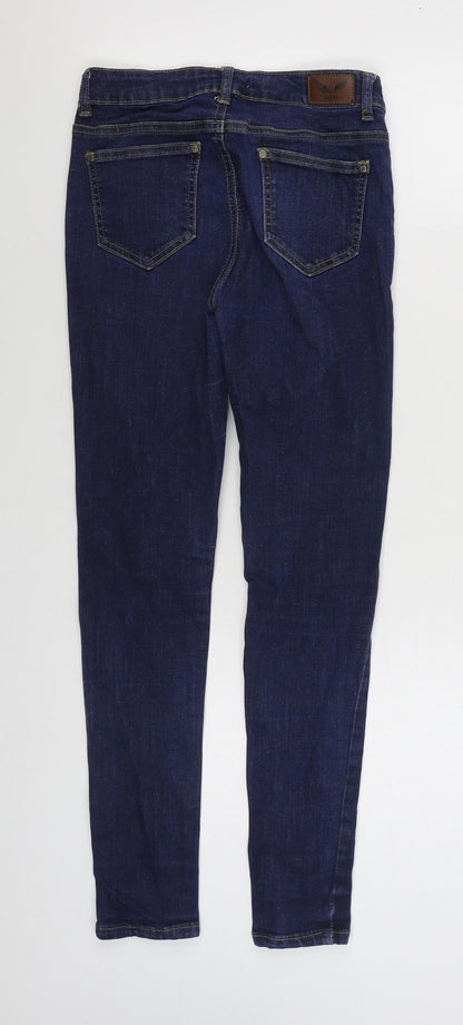 Dayie Womens Blue  Cotton Skinny Jeans Size S L28 in Regular Zip